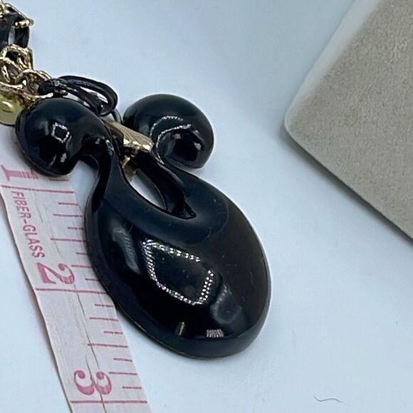 Vintage acrylic and gold chain vintage boho hippie necklace. - Picture 7 of 8